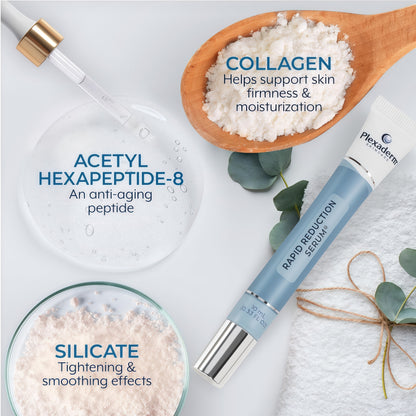 Plexaderm Rapid Reduction Serum - Visibly Reduces Under-Eye Bags & Wrinkles Instant eye serum that visibly reduces under-eye bags, puffiness, wrinkles & dark circles in minutes, lasting up to 10 hours